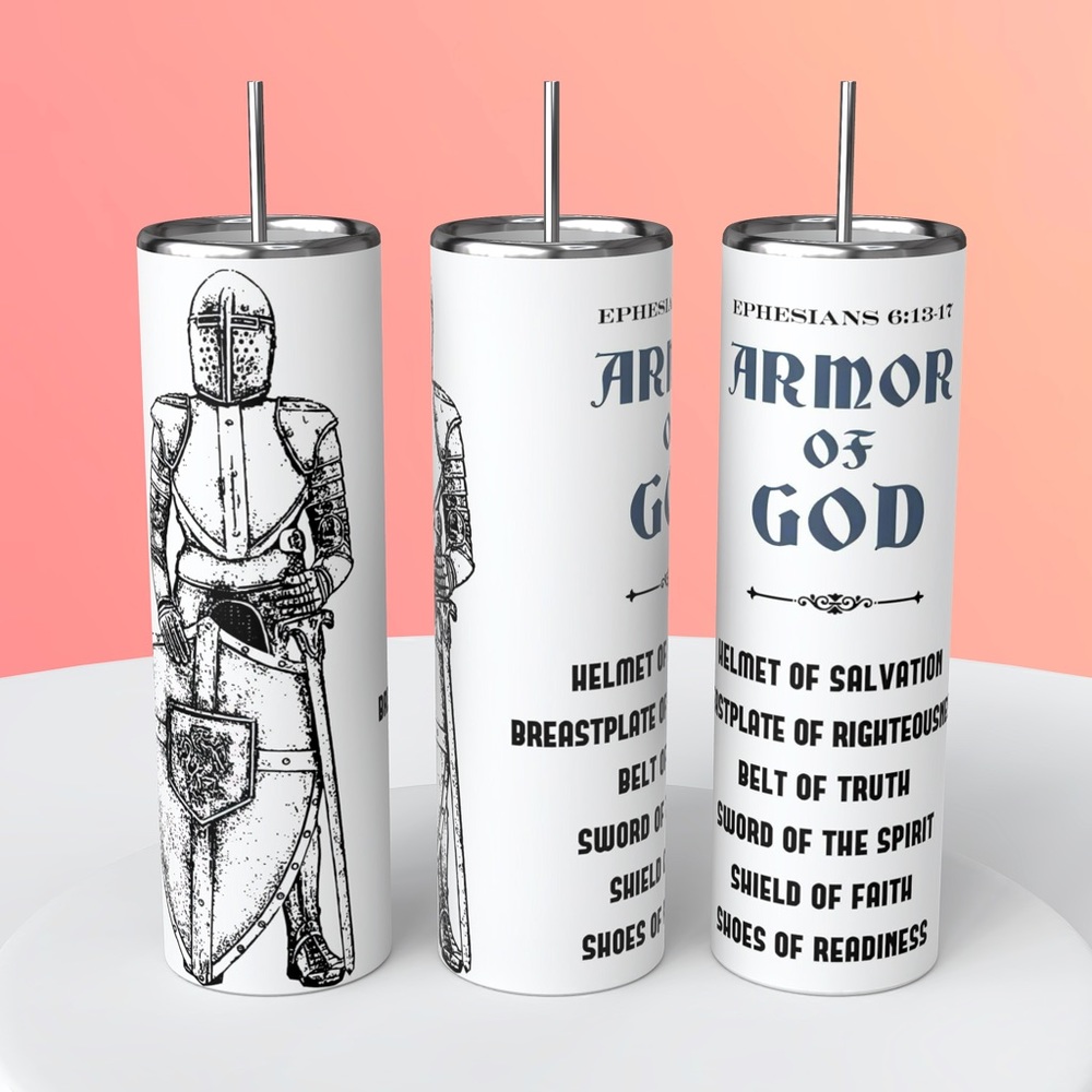 Armor of God w/description 20 oz tumbler